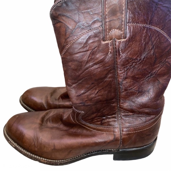 Justin Boots Deerlite Roper Western Boot Men's 7.5 - Picture 4 of 7